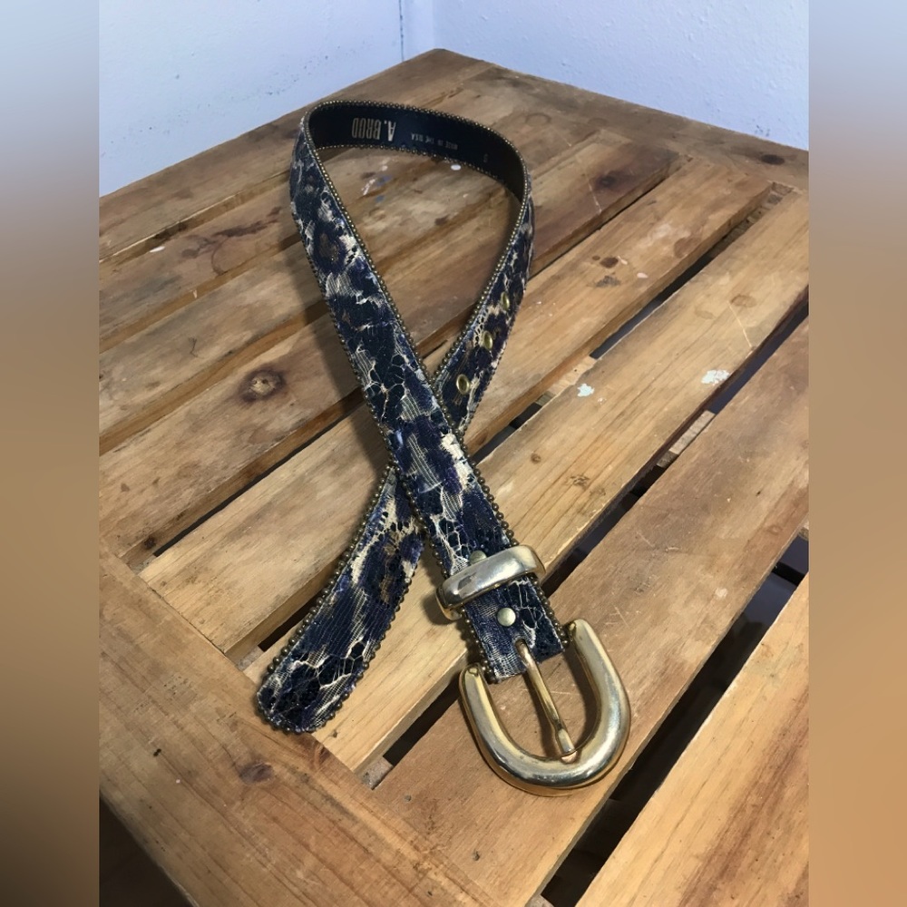 A. Brod Sparkle Animal Print Belt